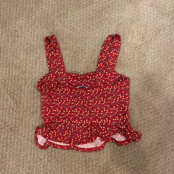 Forever 21 Knit Rust Red Crop Top - Picture 2 of 5